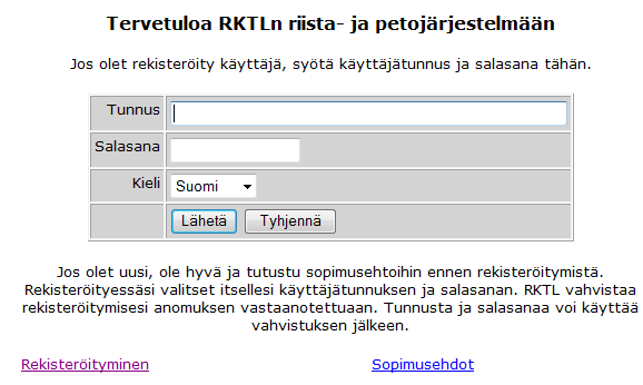 KÄYTTÖOHJE 5 (11) 3 KIRJAUTUMINEN Sähköiseen hirvihavaintokorttiin kirjaudutaan osoitteessa: 1. http://riista.rktl.fi/dwrktl 2. napsauta hiirellä ikkunan oikeasta ylälaidasta linkkiä Login 3.