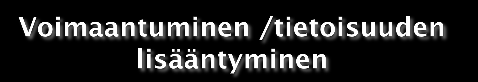 Kipuongelman kokonaisuus jäsentyy Asioille saadaan sanoja, merkitystä Rajoitukset ja mahdollisuudet selkiytyvät (mihin voidaan vaikuttaa, mihin ei) Omat