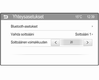 18 Johdanto Nopeuden mukaan muuttuvan äänenvoimakkuuden säätö Paina ;-painiketta ja valitse sitten Asetukset-näyttöpainike. Näytä kyseinen valikko valitsemalla Radion asetukset.