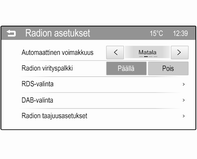 20 Johdanto Palautus tehdasasetuksiin Kaikki asetukset, esim. äänenvoimakkuuden ja äänensävyn asetukset, suosikkiluettelot tai Bluetooth-laiteluettelo, voidaan palauttaa tehdasasetuksiin.