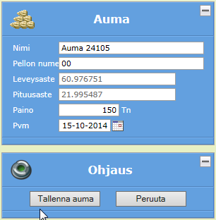 53 Paina Kalenteri kuvaketta ja aukeaa kalenteri. Valitse oikea päivämäärä. Klikkaa Tallenna auma painiketta ja saat ilmoituksen tallennuksen onnistumisesta. 2.