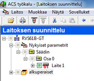 Valitut datapisteet (kaikki tai ruksatut) korvautuvat nyt "Nykyisissä parametreissa" ohjaimen muistista haetuilla arvoilla. Yleensä kannattaa valita kaikki, paitsi parametri 5700.