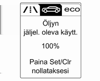 Mittarit ja käyttölaitteet 85 Älä aja säiliötä tyhjäksi. Säiliössä olevan polttoaineen takia koko polttoainesäiliön tilavuuden mukaista määrää ei ehkä voida tankata.