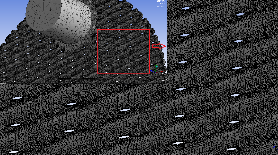 5. Virtaussimulointi 49 Kuva 5.3: Vaippapuolen virtauskanavan geometria. 5.2 Laskentaverkon generointi Laskentaverkon generointi tehtiin ANSYS meshing -työkalulla.