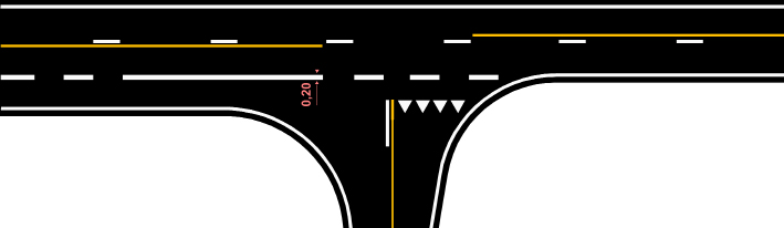 24 Liikenneviraston ohjeita 25/2015 Maanteillä merkitään ajoradan reunaviivat. Maanteillä reunaviiva merkitään myös reunakiven kohdalla.