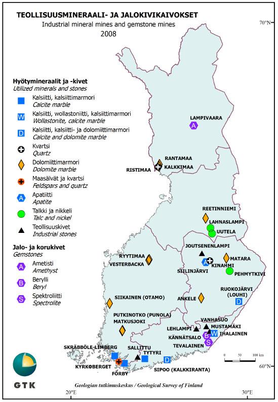 Kaivannaisjätteestä tuotteeksi Suomi: luonnonkivilouhokset,