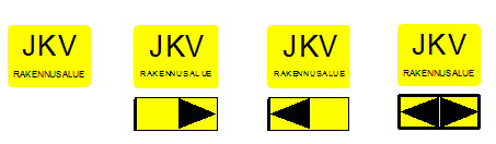 48 (53) Kuva 44 JKV alkaa JKV alkaa -merkin leveyden on oltava vähintään 250 mm ja korkeuden vähintään 160 mm.