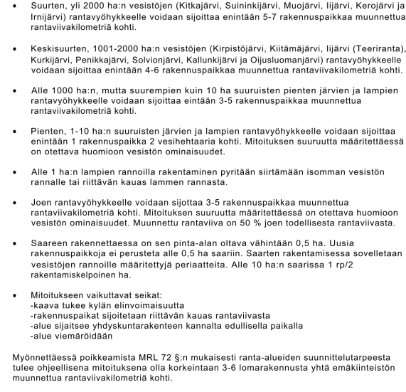 Merkinnällä on osoitettu olevat yleiskaavoitetut ja asemakaavoitetut Rukan loma-asuntoalueet.