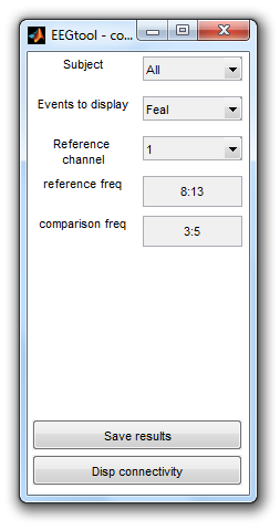 4. EEG-signaalin analysointia ohjelmallisesti 55 Kuva 4.8: Konnektiivisuusanalyysin graafinen parametri-ikkuna. EEG Eeglabin käyttämä tietorakenne, josta parempi ja tarkempi dokumentaatio löytyy [5].