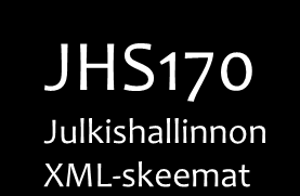 JHS175 Julkisen hallinnon sanastotyöprosessi JHS-metatietorekisteri Suodatus & harmonisointi JHS-sanasto Ydinkäsitteet skeemaelementti Ydinsanastoryhmä