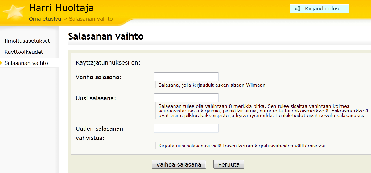 Käyttöoikeudet Käyttöoikeudet -sivulla voit esimerkiksi lisätä samojen tunnusten alle muut Vinkkilän koulua käyvät lapsesi. Tämä onnistuu valitsemalla lisää rooli.