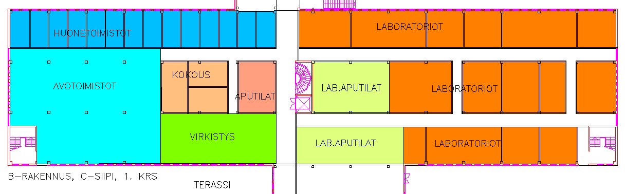 Tietotyöpisteet erotetaan laboratorioympäristöstä Laboratoriot eivät tiloja, vaan tietyillä olosuhteilla varustettua