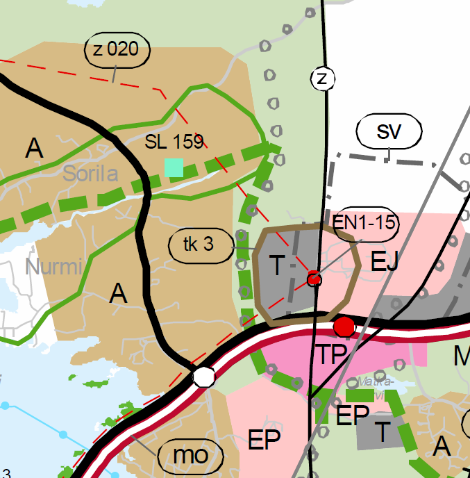 4.2 Maakuntakaava Ote Pirkanmaan 1. maakuntakaavasta. Kaava-alueella on voimassa Pirkanmaan 1. Maakuntakaava, joka on vahvistettu Valtioneuvostossa 29.03.2007.