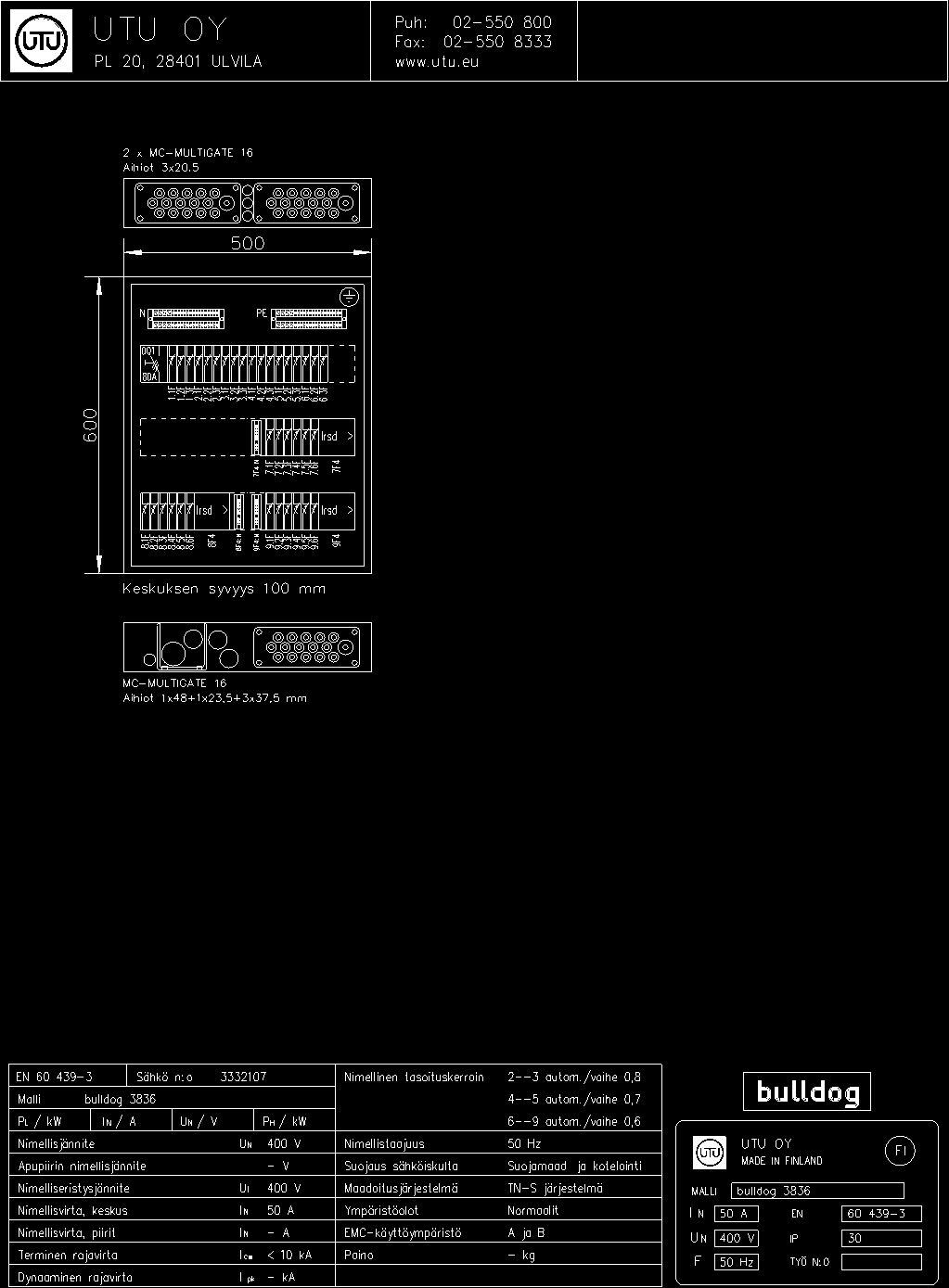 Keskuksen layout kuva