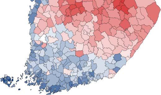 Kansansairauksien summaindeksi Suomen kunnissa v.