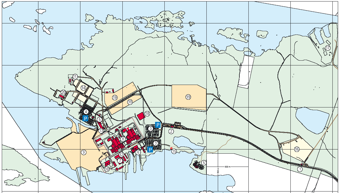 Olkiluodon infrastruktuurin laajennustöitä Urakoitsija-alue Kaasuturbiini Pääportti