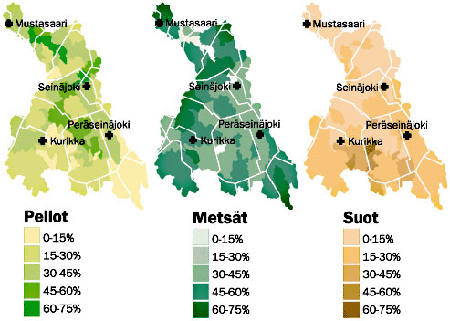 11 2 KYRÖNJOEN VESISTÖALUE Kyrönjoen vesistöalueen pinta-ala on 4922,97 km 2.