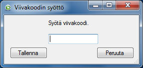 Kun luet viivakoodin viivakoodinlukulaitteella, ohjelma merkitsee paikan, johon viivakoodi luettiin, vihreällä ja siirtyy seuraavaan täyteen paikkaan, joka muuttuu punaiseksi ja vilkkuu.