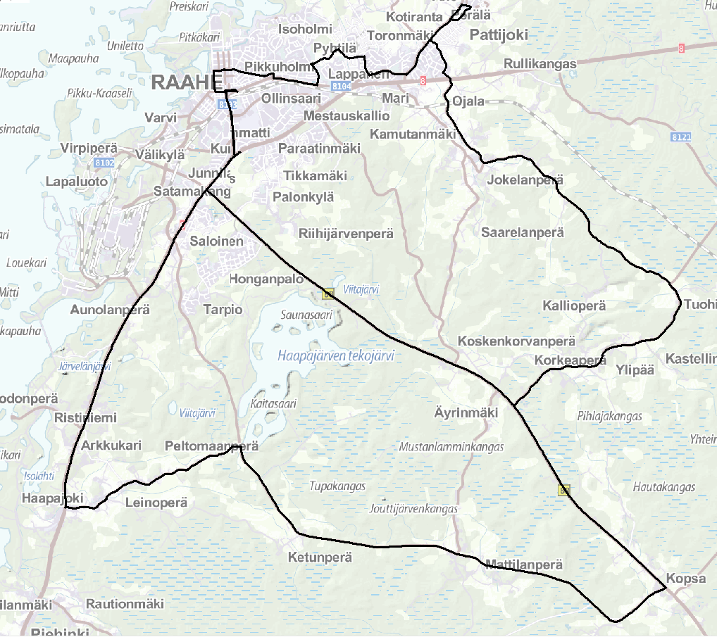 Raahe-Ylipää-Pattijoki-Raahe ( vuoroa/vrk) Linja 3 Mattilanperä (2 vuoroa/vrk) Linja Tikkalan koulukuljetusreitti (?