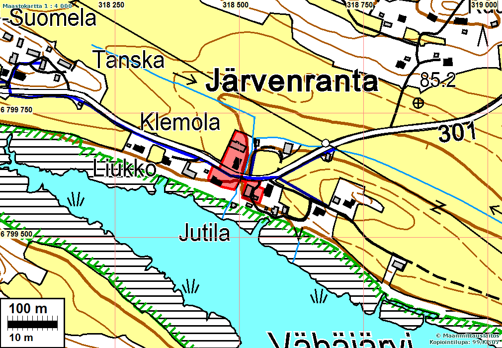 19 Huomiot: Mainitaan asutuksen yleisluettelossa v. 1540 jolloin kylässä neljä taloa (Tanska, Jutila 2, Liukko).