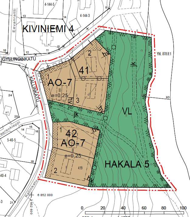 Asemakaava Hakala 5, korttelit 41 ja