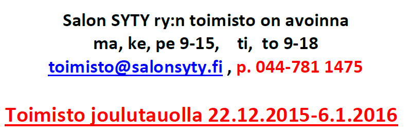 torstai: pelipäivä; korttipelejä, lautapelejä, Musta Kuulaa kuukauden 2. torstai: yhteislaulua kuukauden 3.