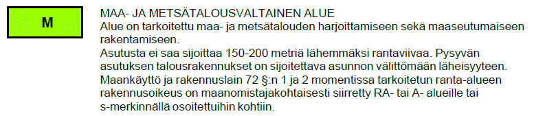 Suunnitellun johtoreitin sijoittuminen Äänekosken rantaosayleiskaavan alueelle (Äänekosken kaupunki 2013).