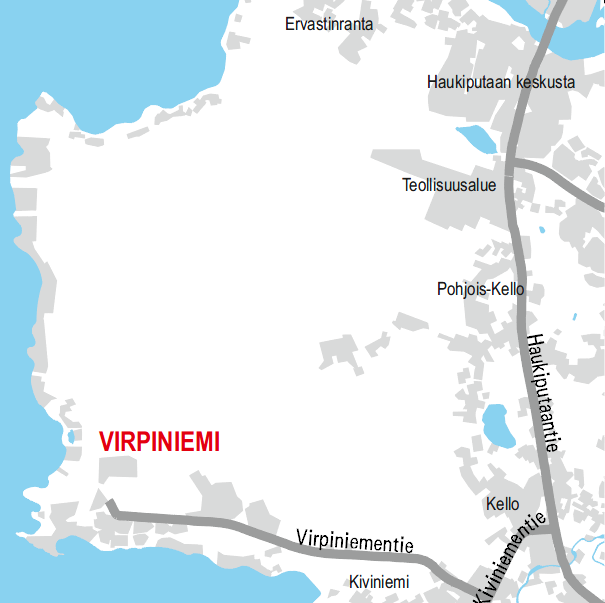 5.3 Virpiniemi Haukiputaalla, noin 23 kilometrin päässä Oulusta sijaitseva Virpiniemi on ympärivuotinen virkistysalue, jossa käy vuosittain arviolta yli 150 000 kävijää.