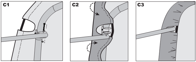 7. OVI- JA TAKAPÄÄDYN ASENTAMINEN A. (1) Aseta takapäädyn yläosa keskelle valkoinen puoli sisäänpäin. (2) Taita päädyn päällisen reunat päätyriman päälle ja kohdista poikittaisrimat päällisen uriin.