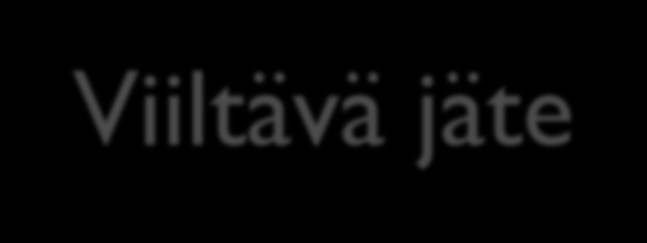 Viiltävä jäte Laitetaan välittömästi käytön
