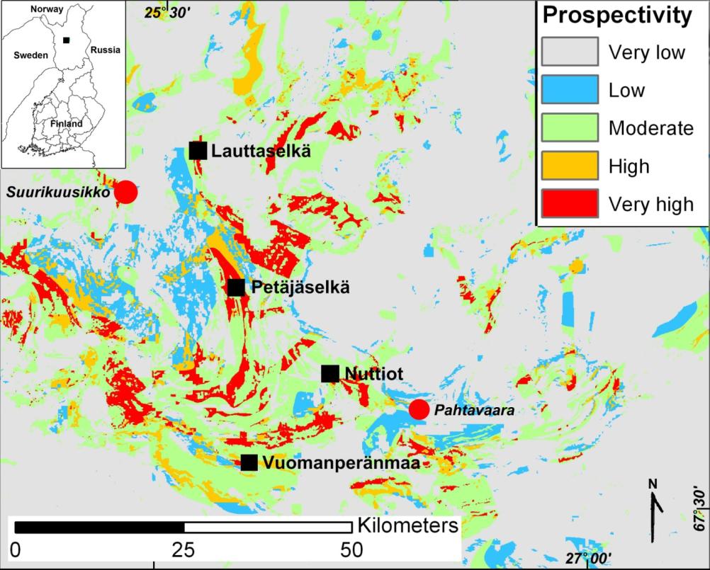 Kartalla on esitetty myös vuosien 2006 ja 2008 tutkimuskaivantojen sijainti.