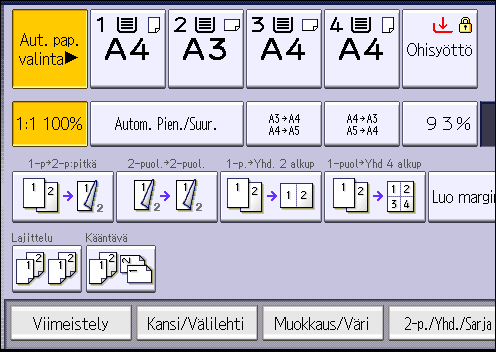 3. Kopiointi 1. Paina [Autom. Pien./Suur.]. 2.