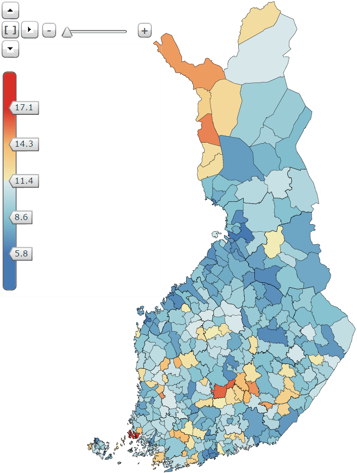 Yrittäjien osuus