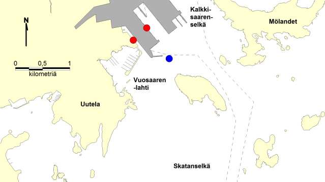 Jäähdytysvedet, erilaiset prosessijätevedet ja B-voimalaitosalueen sadevedet johdetaan Kalkkisaarenselälle Ruusuniemen kärjessä Vuosaaren itäpuolisella merialueella.