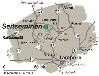 ALUEEN PALVELUT Ruokapalvelut Seitsemisen talviretkipäivien aikana Seitsemisen luontokeskuksella ravintolapalveluita tarjoaa Ravintola Seitsemisen Portti, puh.