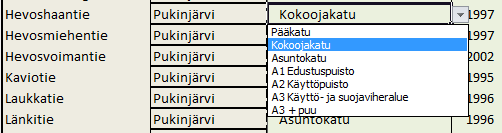 Kevyen liikenteen väylä täytyy kuitenkin muistaa ottaa huomioon optimikuntotasoprosenttia määritettäessä (50%, ei asuntokadulle tyypillinen 65%) o A1-A3 -tyypit ovat viheromaisuuksille o