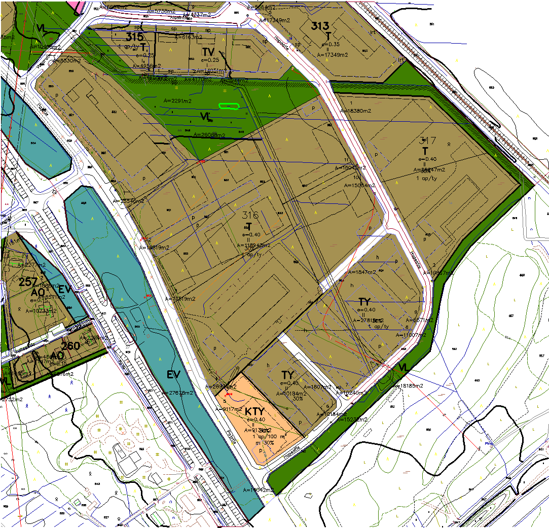 22, KV 23.4.2015 18:30 / Pykälän liite: NIV_kortt 316_SEOSTUS_13012015 FCG Suunnittelu ja tekniikka Oy Kaavaselostus 5 Nivalan kaupunki 13.1.2015 Teollisuuskylän korttelin 316 asemakaavan muutos P24387 Nykykaavassa alue on osoitettu teollisuusrakennusten korttelialueeksi (T, TY).