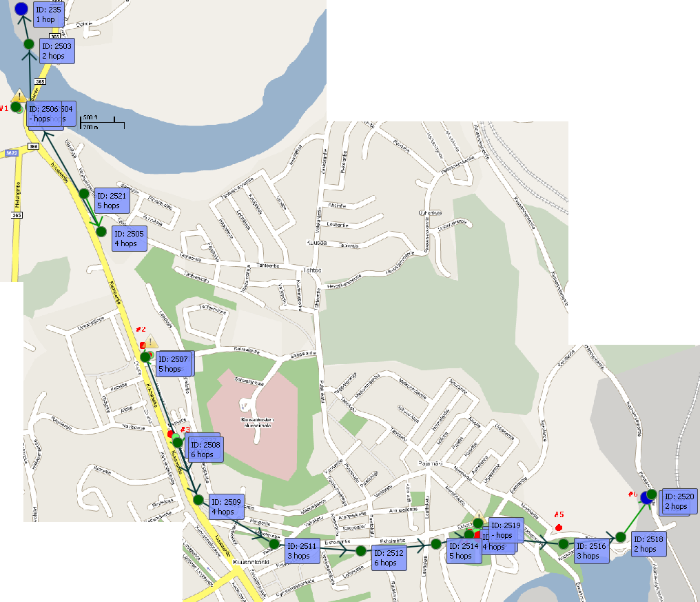 TUTWSN Gateway (Ethernet, Solvay Chemicals tehdasalue) 1 km Jätevesilinjan valvonta N.