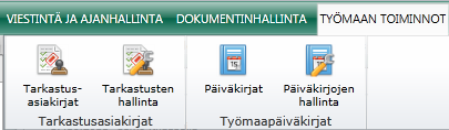 24 (29) Vastaan- ja käyttöönottoa sekä takuuaikaa koskevalle dokumentaatiolle on kummallekin oma päävaiheensa, joiden kansioihin luovutus- ja takuutöiden dokumentit tallennetaan. 12.4. Päätoteuttajan tallennustehtävien valvonta Tärkeimmät tallennustehtävät liittyvät rakennushankkeen laadun ja aikataulutuksen tehtäviin sekä työmaapäiväkirjan ylläpitämiseen.