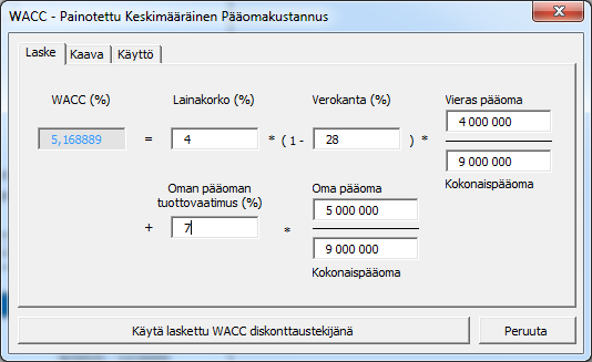 INVESTOINTIEN LUOKITTELU Investoinnit voidaan luokitella ja tuottovaatimukset porrastaa esimerkiksi: Luokka Investoinnin peruste Tuottovaatimus 1. pakottavat syyt ei aseteta 2.