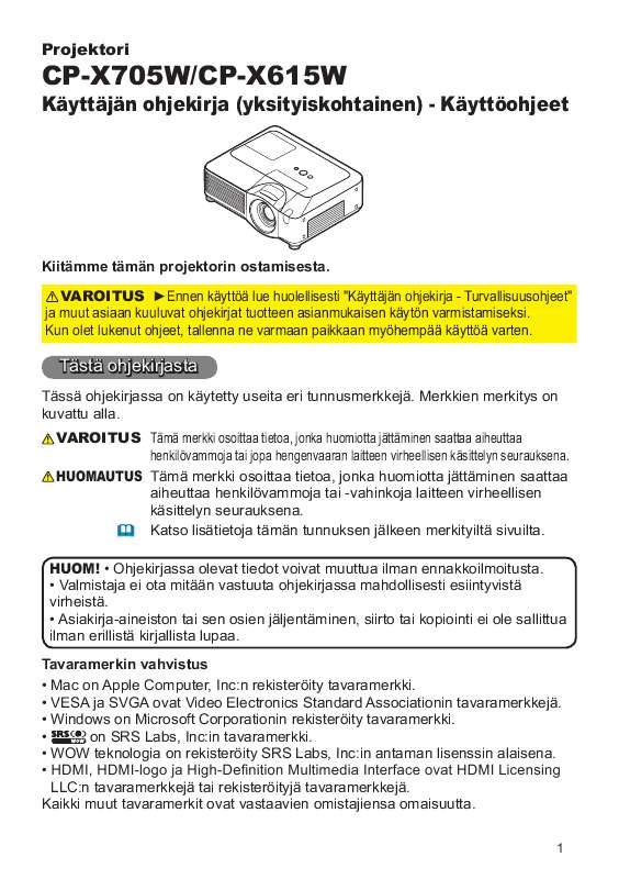 Löydät kysymyksiisi vastaukset käyttöoppaasta ( tiedot, ohjearvot,