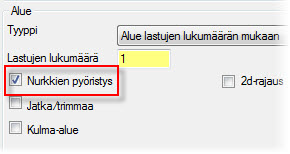 Tällä valinnalla työstörata pyöristetään.