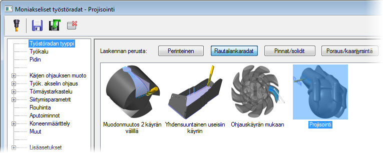 tappijyrsintä alla olevin mitoin.