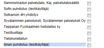 1.1 Palveluntuottajan toimipaikan määrittäminen Tässä vaiheessa määritetään palveluntuottajan toimipaikalle sen tyypiksi palveluntuottaja sekä lisätään se emanagement-järjestelmän toimipaikkaryhmään.