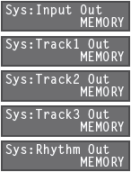 MEMORY SETTING: Kun valitset muistipaikan, parametrien arvo muuttuu sellaiseksi, joina ne tallensit.