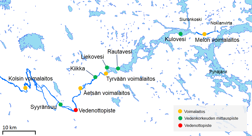 48 5 Tulokset ja niiden tarkastelu 5.1 Virtausmallin arviointi Virtausmallin tulokset toimivat syötteenä vedenlaatumalliin, joten virhe virtausmallin tuloksissa siirtyy suoraan vedenlaatutuloksiin.