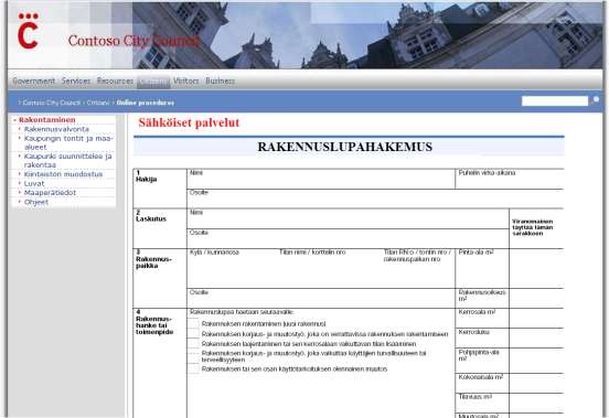 Rakennusluvan hakeminen Tiedon hakeminen kuntapalvelusta Asiakas