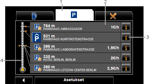 9.5.1 Erikoiskohteiden näyttäminen reitillä Käyttöohjekirja NAVIGON 42 Essential 1.