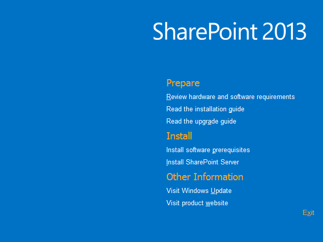 Exercise 2: Installing SharePoint Server 2013 Harjoitus 2: SharePoint Server -asennus 1.